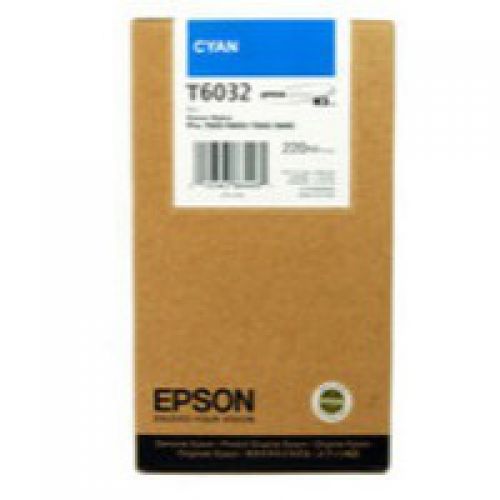 Epson Inkjet Cartridge T6032 Cyan 220ml C13t603200 Fusion Office