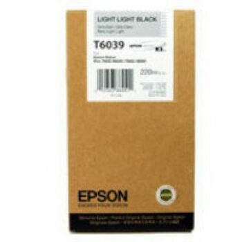 Epson Inkjet Cartridge T6039 Light Light Black 220ml C13t603900 Fusion Office