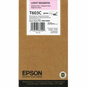Epson Inkjet Cartridge T603c Light Magenta 220ml C13t603c00 Fusion Office