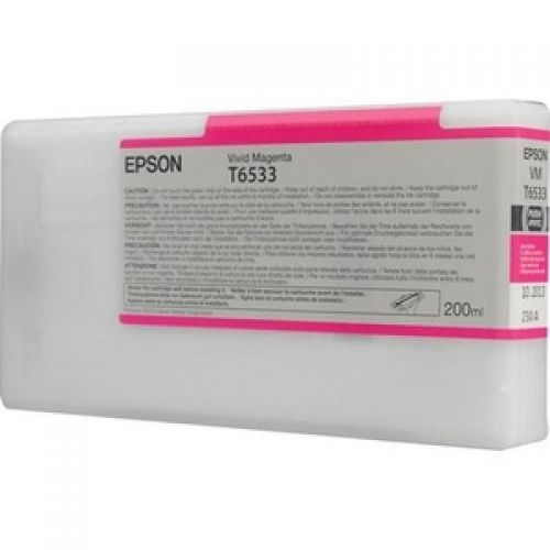 Epson Inkjet Cartridge T6533 Vivid Magenta 200ml C13t653300 Fusion Office