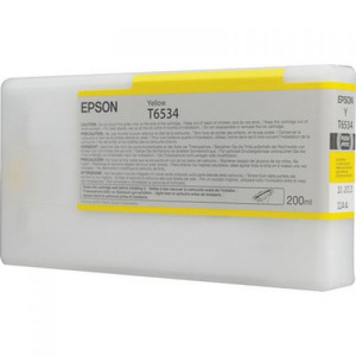 Epson Inkjet Cartridge T6534 Yellow 200ml C13t653400 Fusion Office