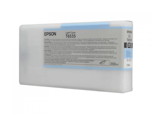 Epson Inkjet Cartridge T6535 Light Cyan 200ml C13t653500 Fusion Office
