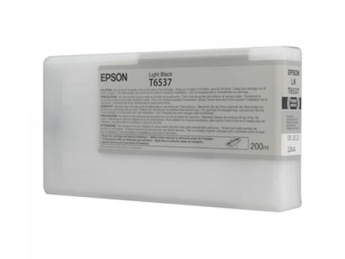 Epson Inkjet Cartridge T6537 Light Black 200ml C13t653700 Fusion Office