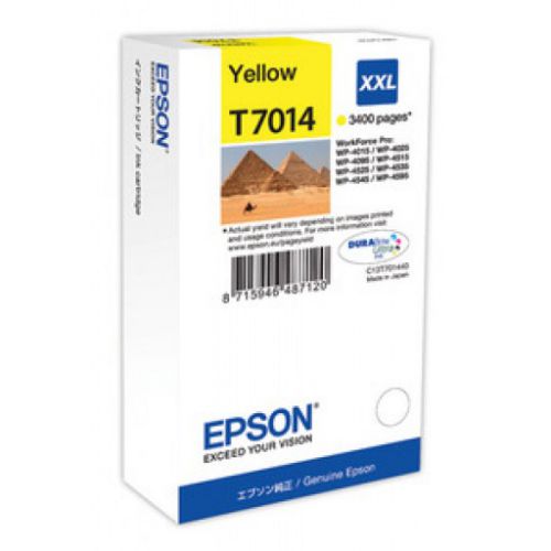 Epson Inkjet Cartridge T7014 Yellow 34ml C13t701440 Pyramids Fusion Office