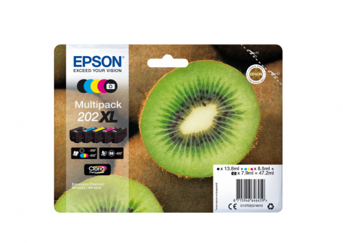 Epson Inkjet Cartridges 202xl 5 Colour Multipack C13t02g74010 Fusion Office