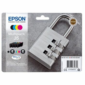 Epson Inkjet Cartridges 35 Black Colour Multipack C13t35864010 Padlock Fusion Office