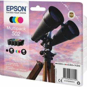 Epson Inkjet Cartridges 502 4 Colour Mutipack C13t02v64010 Fusion Office