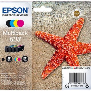 Epson Inkjet Cartridges 603 4 Colour Multipack C13t03u64010 Starfish Fusion Office