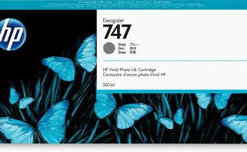 Hewlett Packard Hp Inkjet Cartridge 747 Grey 300ml P2v86a Fusion Office