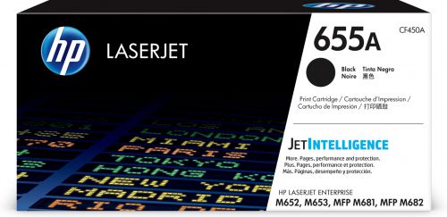 Hewlett Packard Hp Laser Toner Cartridge 655a Black Cf450a Fusion Office