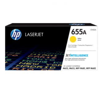 Hewlett Packard Hp Laser Toner Cartridge 655a Yellow Cf452a Fusion Office