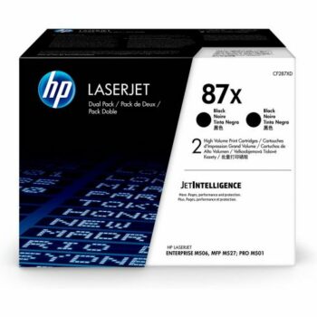 Hewlett Packard Hp Laser Toner Cartridges 87x Black Cf287xd Twin Pack Fusion Office