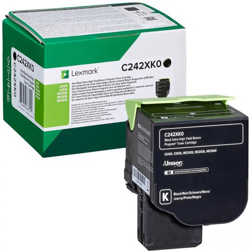 Lexmark Laser Toner Cartridge Black C242xk0 Fusion Office