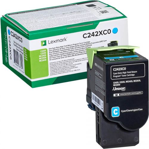 Lexmark Laser Toner Cartridge Cyan C242xc0 Fusion Office