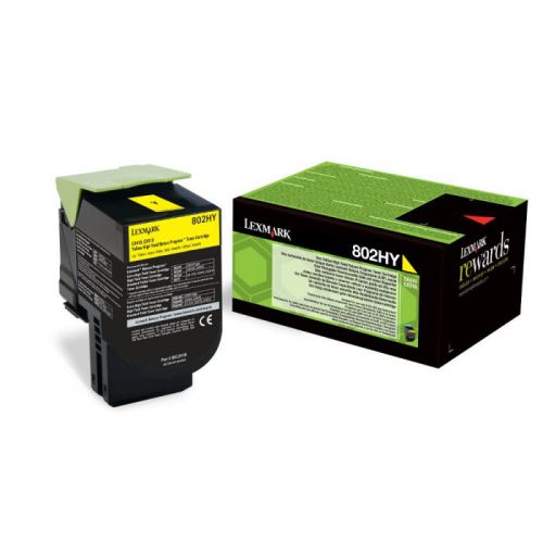 Lexmark Laser Toner Cartridge Yellow 80c2hy0 Fusion Office