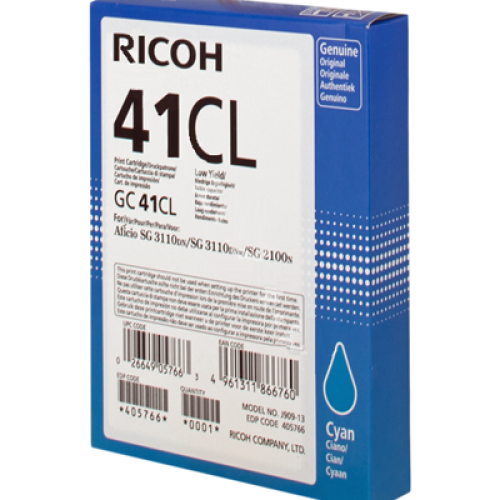 Ricoh Inkjet Cartridge Cyan Gc41cl 405766 Fusion Office