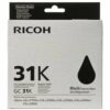 Ricoh Inkjet Cartridge Gel Gc31k Black 405688 Fusion Office