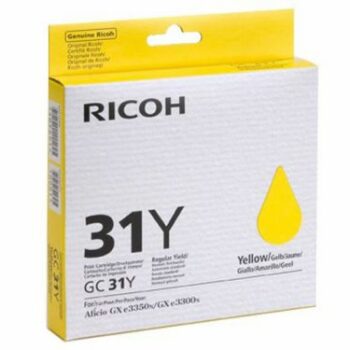 Ricoh Inkjet Cartridge Gel Gc31y Yellow 405691 Fusion Office