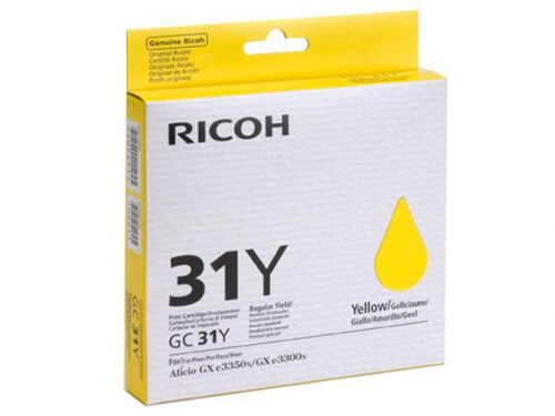 Ricoh Inkjet Cartridge Gel Gc31y Yellow 405691 Fusion Office