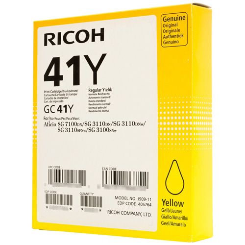 Ricoh Inkjet Cartridge Yellow Gc41yl 405768 Fusion Office