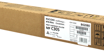 Ricoh Laser Toner Cartridge C305e Yellow 842080 Fusion Office