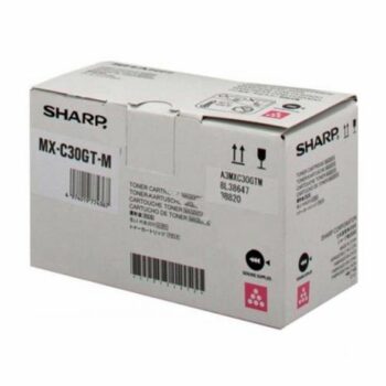 Sharp Laser Toner Cartridge Mxc30gtm Magenta Mx C30gtm Fusion Office