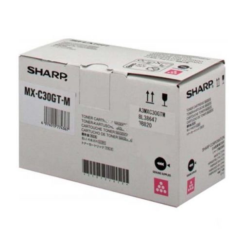 Sharp Laser Toner Cartridge Mxc30gtm Magenta Mx C30gtm Fusion Office