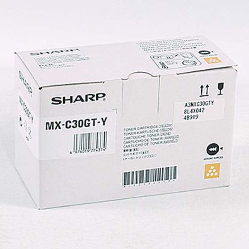 Sharp Laser Toner Cartridge Mxc30gty Yellow Mx C30gty Fusion Office