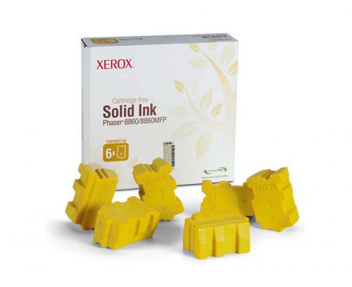 Xerox Laser Wax Sticks 6 Yellow 108r00748 Fusion Office
