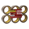 3m Scotch Brown Packaging Tapes Heavy 50mm X 66m Pack 6 Fusion Office