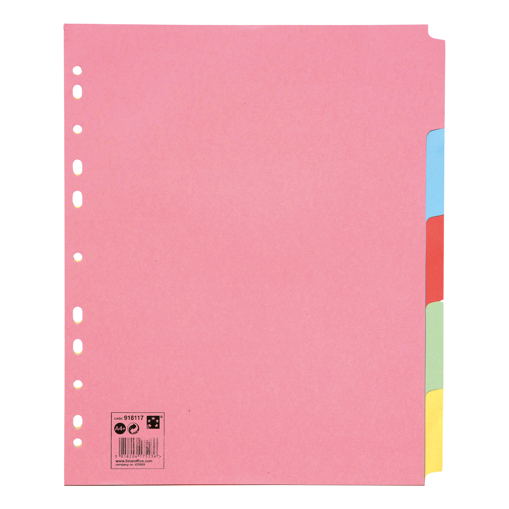 Subject Dividers Extra Wide 5 Part A4+ Assorted | Fusion