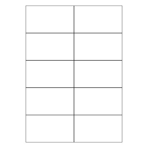 A4 Square Cut White Labels 10 per Page - 100 Sheets - Fusion Office UK