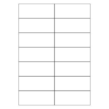 A4 Square Cut White Labels 14 per Page - 100 Sheets - Fusion Office UK