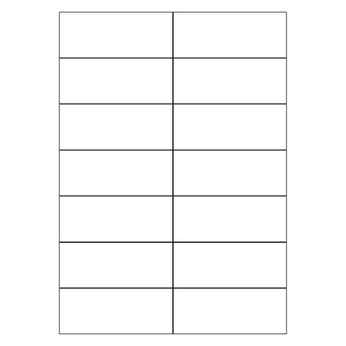A4 Square Cut White Labels 14 per Page - 100 Sheets - Fusion Office UK