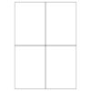 A4 Square Cut White Labels 4 per Page - 100 Sheets - Fusion Office UK