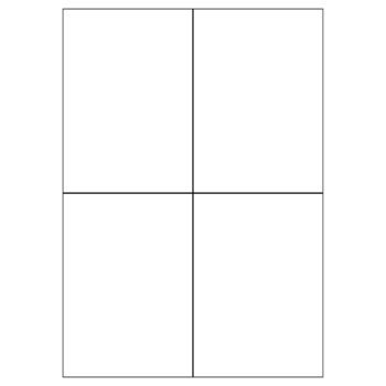 A4 Square Cut White Labels 4 per Page - 100 Sheets - Fusion Office UK
