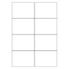A4 Square Cut White Labels 8 per Page - 100 Sheets - Fusion Office UK