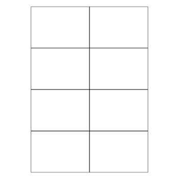 A4 Square Cut White Labels 8 per Page - 100 Sheets - Fusion Office UK