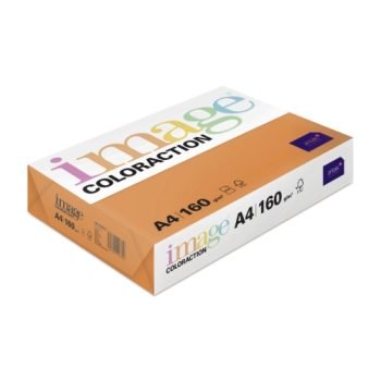 Card A4 Deep Orange 160gsm Ream - 250 Sheets - Fusion Office UK