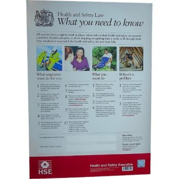 HSE Health & Safety Law Poster A2 (594 × 420 mm) - Fusion Office UK