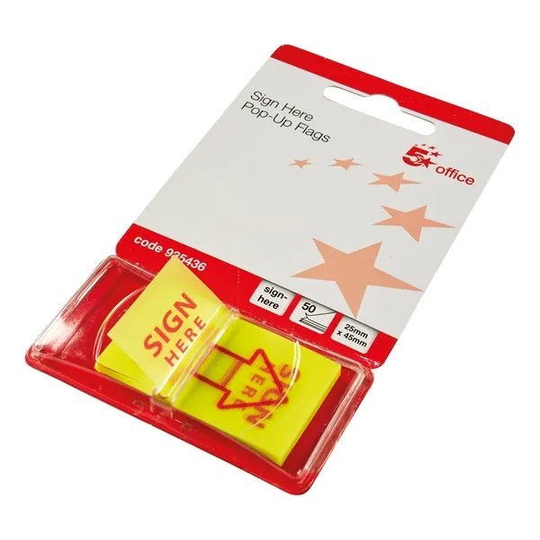 Index Flags 'Sign Here' Yellow Pop Up Red Arrow - Side - Fusion Office UK Index Flags 'Sign Here' Yellow Pop Up Red Arrow - Side - Fusion Office UK