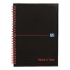 Blacknred Matt A5 Ruled Wirebound Notebook 100080154 Pack 5 Fusion Office