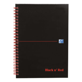 Blacknred Matt A5 Ruled Wirebound Notebook 100080154 Pack 5 Fusion Office