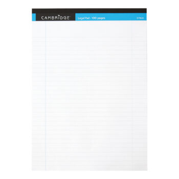 Cambridge Legal Pads A4 White 100080159 Pack 10 Fusion Office