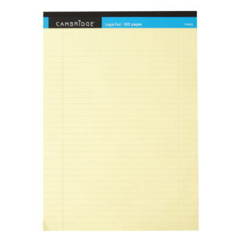 Cambridge Legal Pads A4 Yellow 100080179 Pack 10 Fusion Office