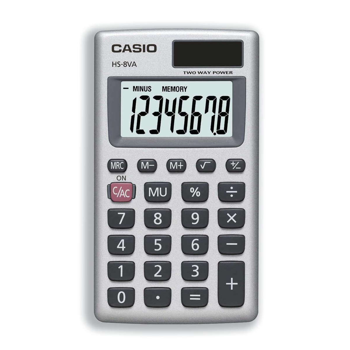 Casio Pocket Calculator Hs 8va 8 Digits Fusion Office