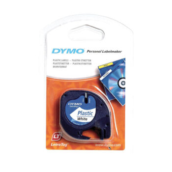 Dymo Lt Plastic Label Black On Clear 12267 12mm X 4m Each Fusion Office