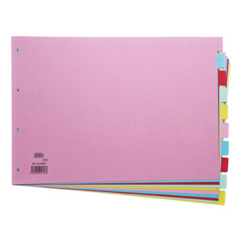 Elba Dividers 10 Part A3 Landscape Assorted 100080772 Fusion Office