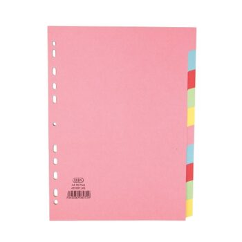 Elba Dividers 10-Part A4 Assorted 400007246