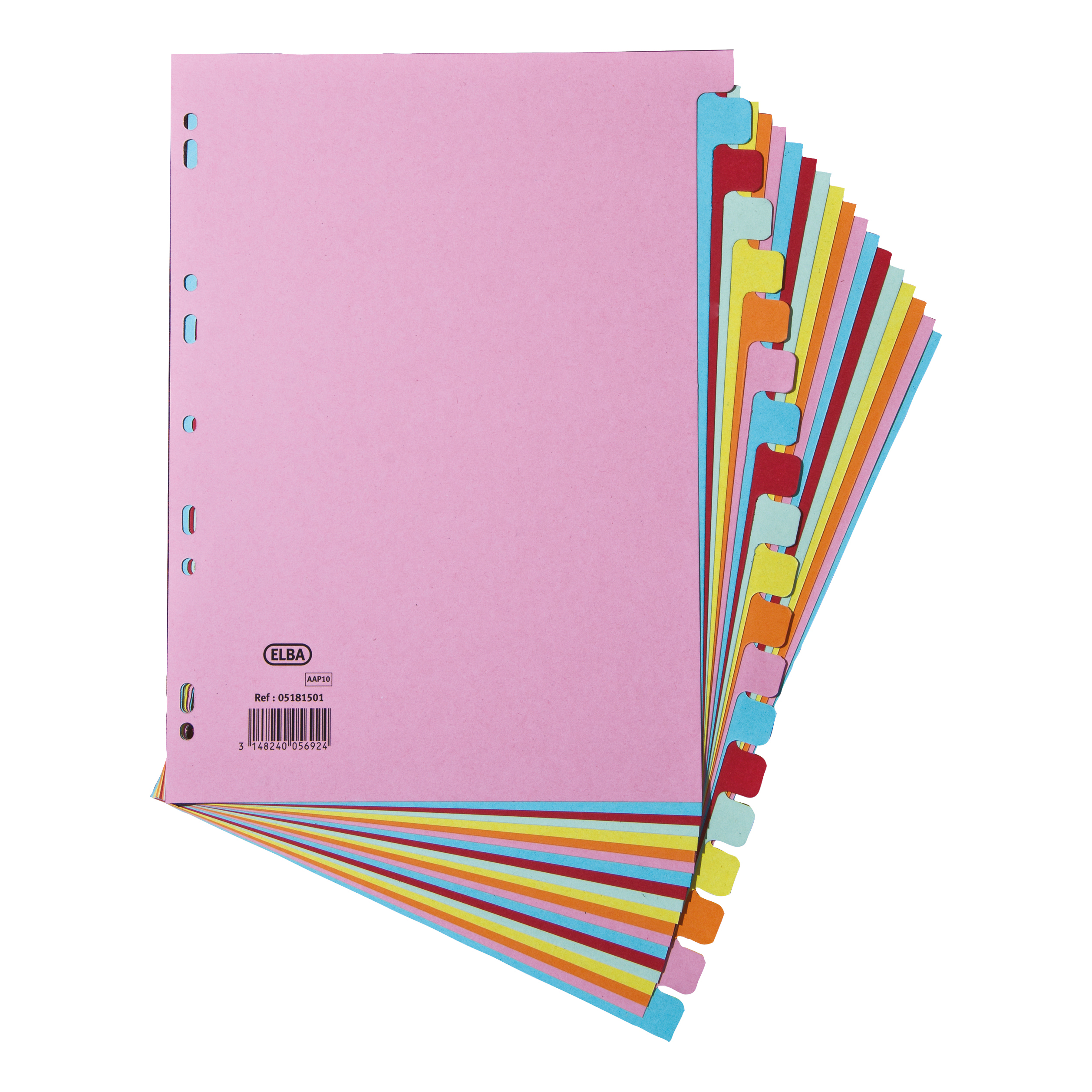 Elba Dividers 20 Part A4 Assorted 400007438 Fusion Office